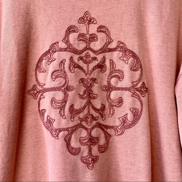 Democracy Drawstring Sleeve Embroidered Sweater - Picture 5 of 8